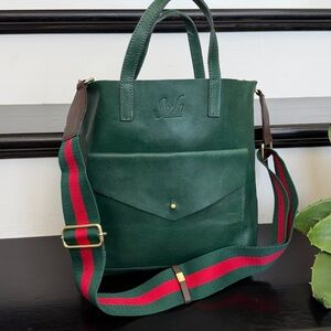 Sseko Designs handmade leather crossbody/tote bag purse ethical empower women